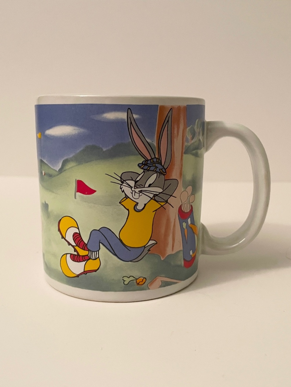 Vintage 1993 Looney Tunes Bugs Bunny & Daffy Duck Golf Mug